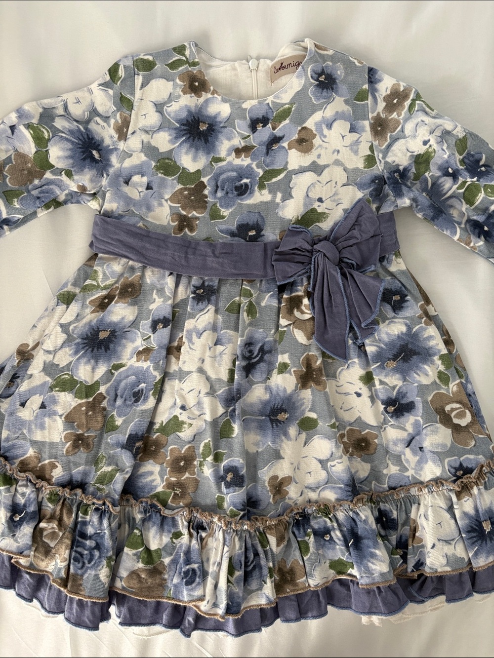 La Ormiga Floral Ruffle Girls Dress Size 4